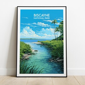 Biscayne National Park Travel Print - Florida Poster - Custom Personalised Wedding Birthday Gift