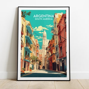 Impression voyage Argentine - Poster Amérique du Sud - Cadeau d'anniversaire de mariage personnalisé