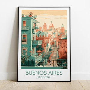 Impression de voyage Buenos Aires - Poster Argentine - Cadeau d'anniversaire de mariage personnalisé