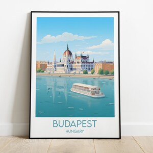 Budapest Reise - Ungarn Poster - Individuell personalisiertes Hochzeit Geburtstagsgeschenk