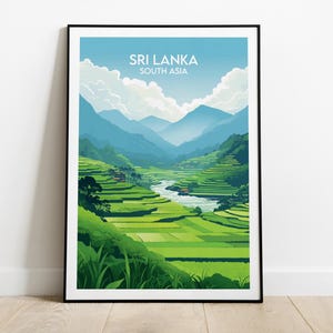Sri Lanka Travel Print - South Asia Poster - Custom Personalised Wedding Birthday Gift