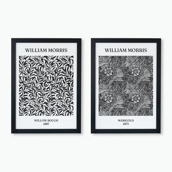 William Morris Black and White Exhibition Print Collection | 2x A3