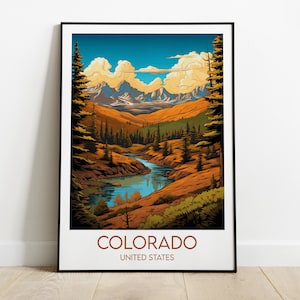 Colorado Travel Print - United States Poster - Custom Personalised Wedding Birthday Gift