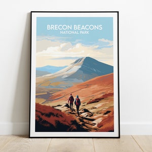 Brecon Beacons National Park Travel Print - Wales Poster - Custom Personalised Wedding Birthday Gift