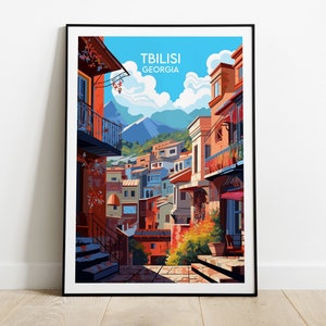 Tbilisi Travel Print - Georgien Poster - Individuell personalisiertes Hochzeit Geburtstagsgeschenk