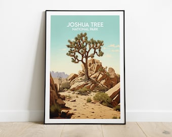 Joshua Tree National Park Travel Print - United States Poster - Custom Personalised Wedding Birthday Gift