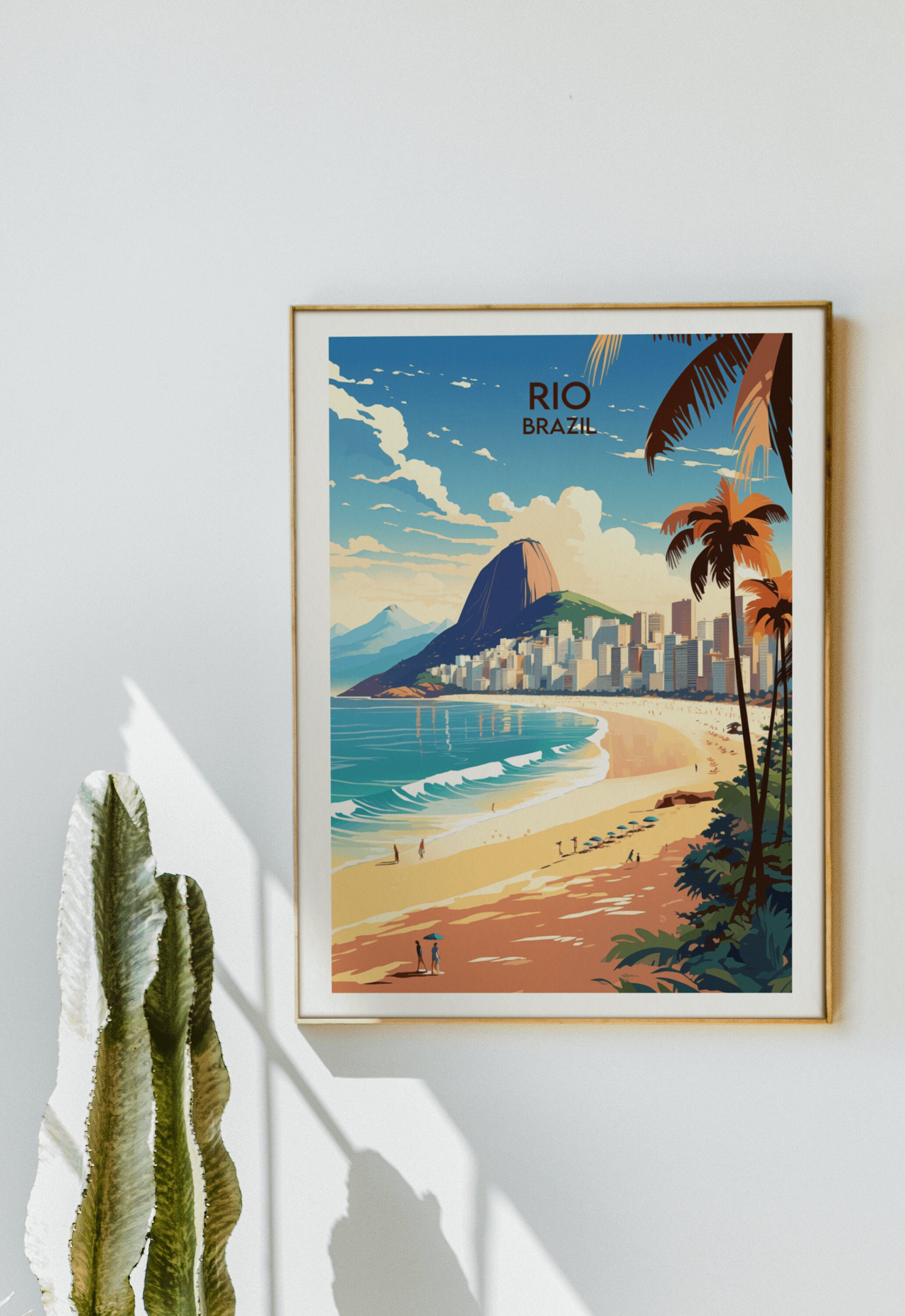 リオデジャネイロ旅行プリント - ブラジルポスター - カスタマイズされ
