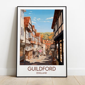 Gildenford Reisedruck - England UK Poster - Individuell personalisiertes Hochzeit Geburtstagsgeschenk