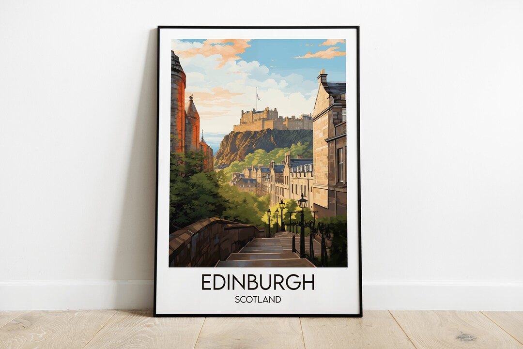 Edinburgh Castle Travel Print - Scotland UK Poster - Custom ...