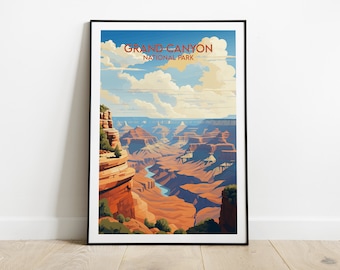 Grand Canyon National Park Travel Print - United States Poster - Custom Personalised Wedding Birthday Gift