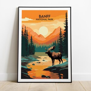 Banff National Park Travel Print - Canada Poster - Custom Personalised Wedding Birthday Gift