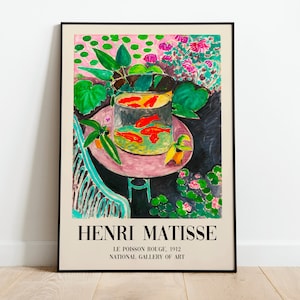 Matisse The Goldfish Modern Exhibition Print Poster | A3 A4 A5 | Ultra High Quality Classic Vintage Flowers Home Decor Wall Art Deco