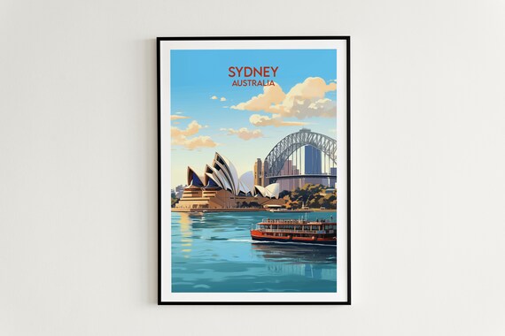 オーストラリア　シドニー風景画 オーストラリアの絵画 シドニーの芸術 オリジナル水彩画 オペラハウス