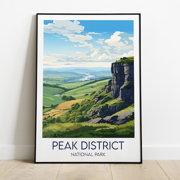 Peak Distrikt National Park Print - England UK Poster - Individuell personalisiertes Hochzeit Geburtstagsgeschenk