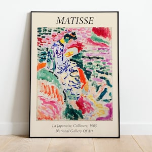 Matisse La Japonaise Exhibition Print Poster | A3 A4 A5 | Ultra High Quality Classic Vintage Flowers Home Decor Wall Art Deco