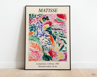 Matisse La Japonaise Wystawa Plakat Wydruk | A3 A4 A5 | Ultra Wysokiej Jakości Klasyczne Kwiaty Vintage Dekoracja Domu Wall Art Deco