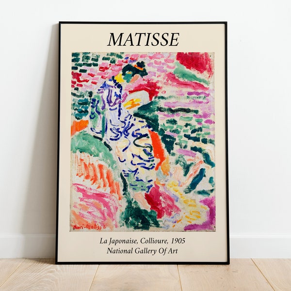 Matisse La Japonaise Exhibition Print Poster | A3 A4 A5 | Ultra High Quality Classic Vintage Flowers Home Decor Wall Art Deco