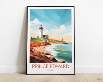 Prince Edward Island Reisedruck - Kanada Poster - Individuell personalisiertes Hochzeit Geburtstagsgeschenk
