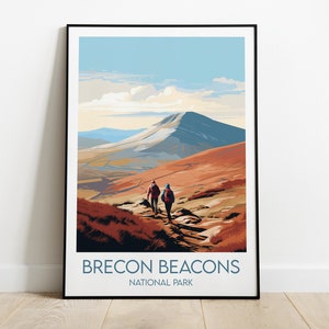 Brecon Beacons National Park Travel Print - Wales Poster - Custom Personalised Wedding Birthday Gift