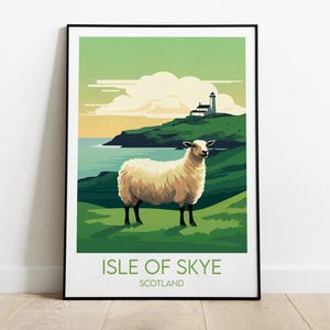 Isle Of Skye Travel Print - Scotland Poster - Custom Personalised Wedding Birthday Gift