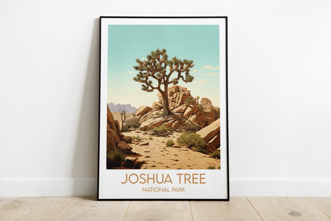 Joshua Tree National Park Travel Print - United States Poster - Custom ...