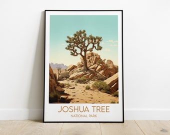 Joshua Tree National Park Travel Print - United States Poster - Custom Personalised Wedding Birthday Gift