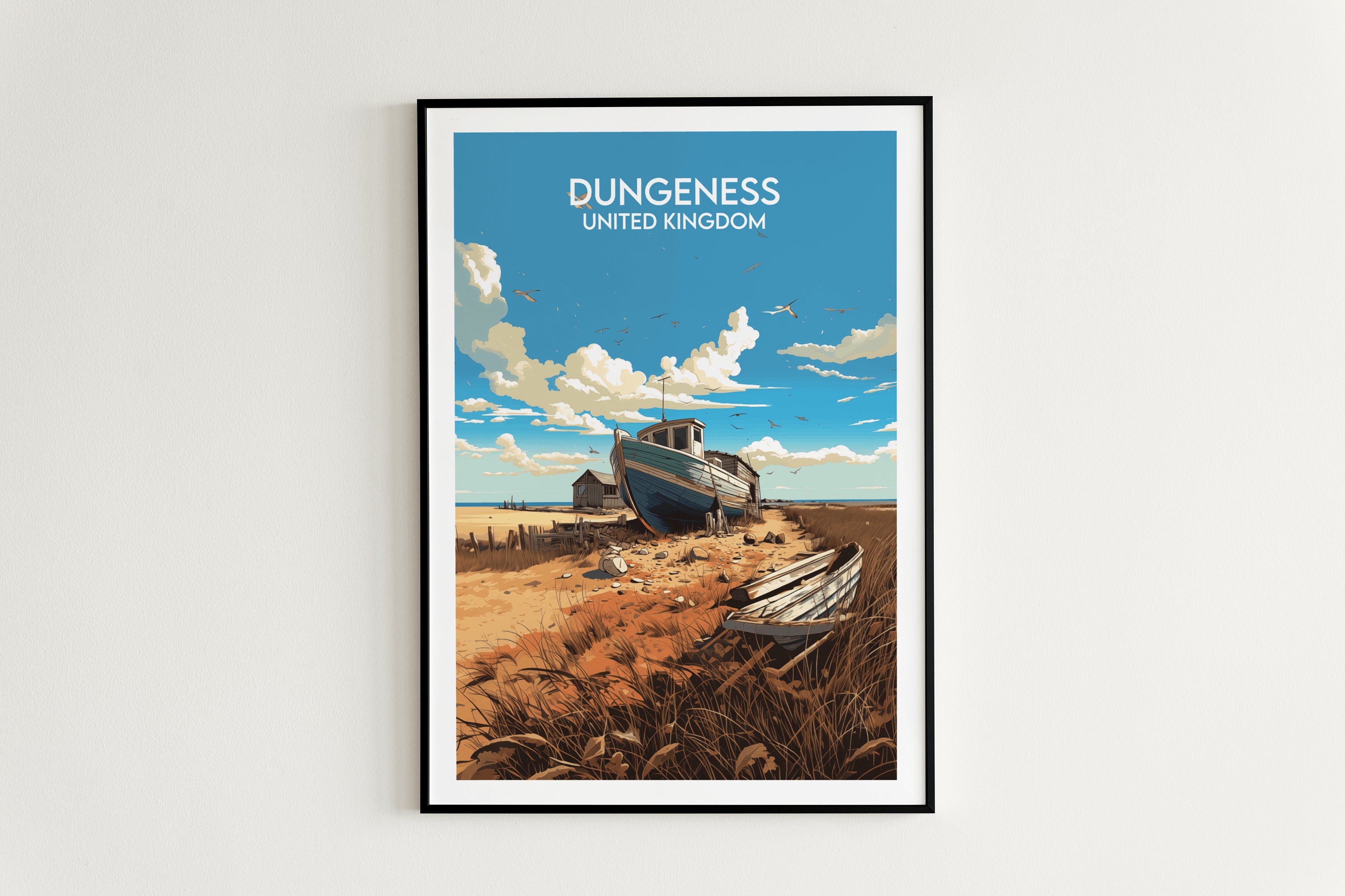 Dungeness Travel Print - United Kingdom Poster - Custom