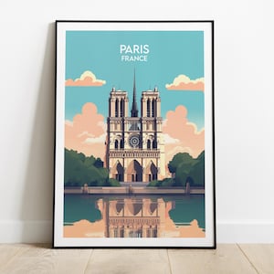 Paris Travel Print - France Poster - Custom Personalised Wedding Birthday Gift