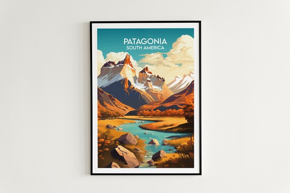 Patagonia Travel Print - South America Poster - Custom