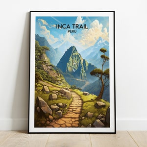 Inca Trail Travel Print - Peru Poster - Custom Personalised Wedding Birthday Gift