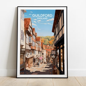 Gildenford Reisedruck - England UK Poster - Individuell personalisiertes Hochzeit Geburtstagsgeschenk