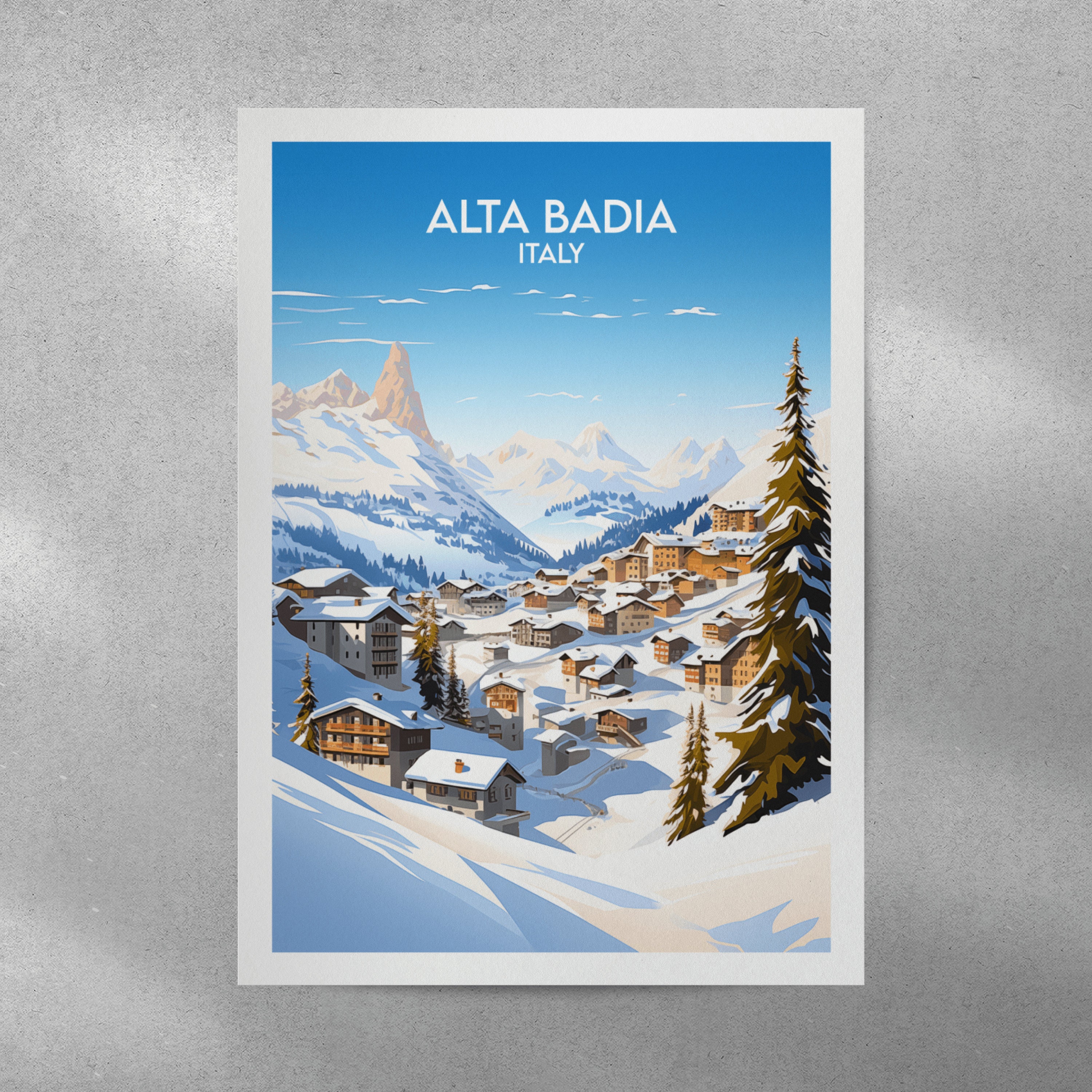 Alta Badia Travel Print - Dolomites Italy Poster - Custom