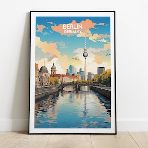 Berlin Travel Print - Germany Poster - Custom Personalised Wedding Birthday Gift
