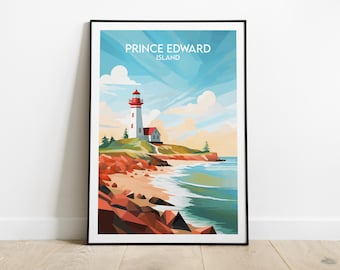 Prince Edward Island Reisedruck - Kanada Poster - Individuell personalisiertes Hochzeit Geburtstagsgeschenk