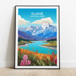 Kluane Nationalpark Reise - Print - Kanada Poster - Individuell Personalisiertes Hochzeit Geburtstagsgeschenk