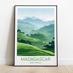 Madagascar Travel Print - East Africa Poster - Custom Personalised Wedding Birthday Gift