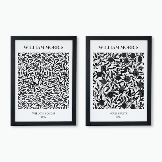 William Morris Black and White Exhibition Print Collection | 2x A3