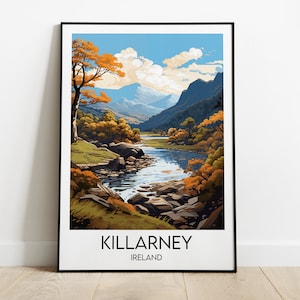 Killarney Travel Print - Ireland Poster - Custom Personalised Wedding Birthday Gift