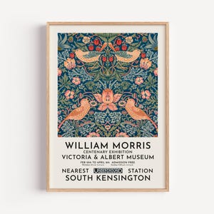 William Morris Strawberry Thief Print - William Morris Wall Art - Floral Pattern Poster