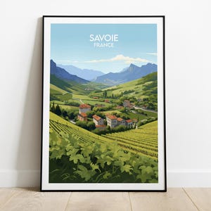 Savoie Travel Print - France Poster - Custom Personalised Wedding Birthday Gift