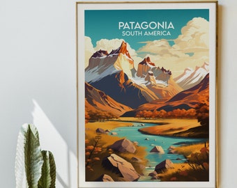 Patagonia Travel Print - South America Poster - Custom