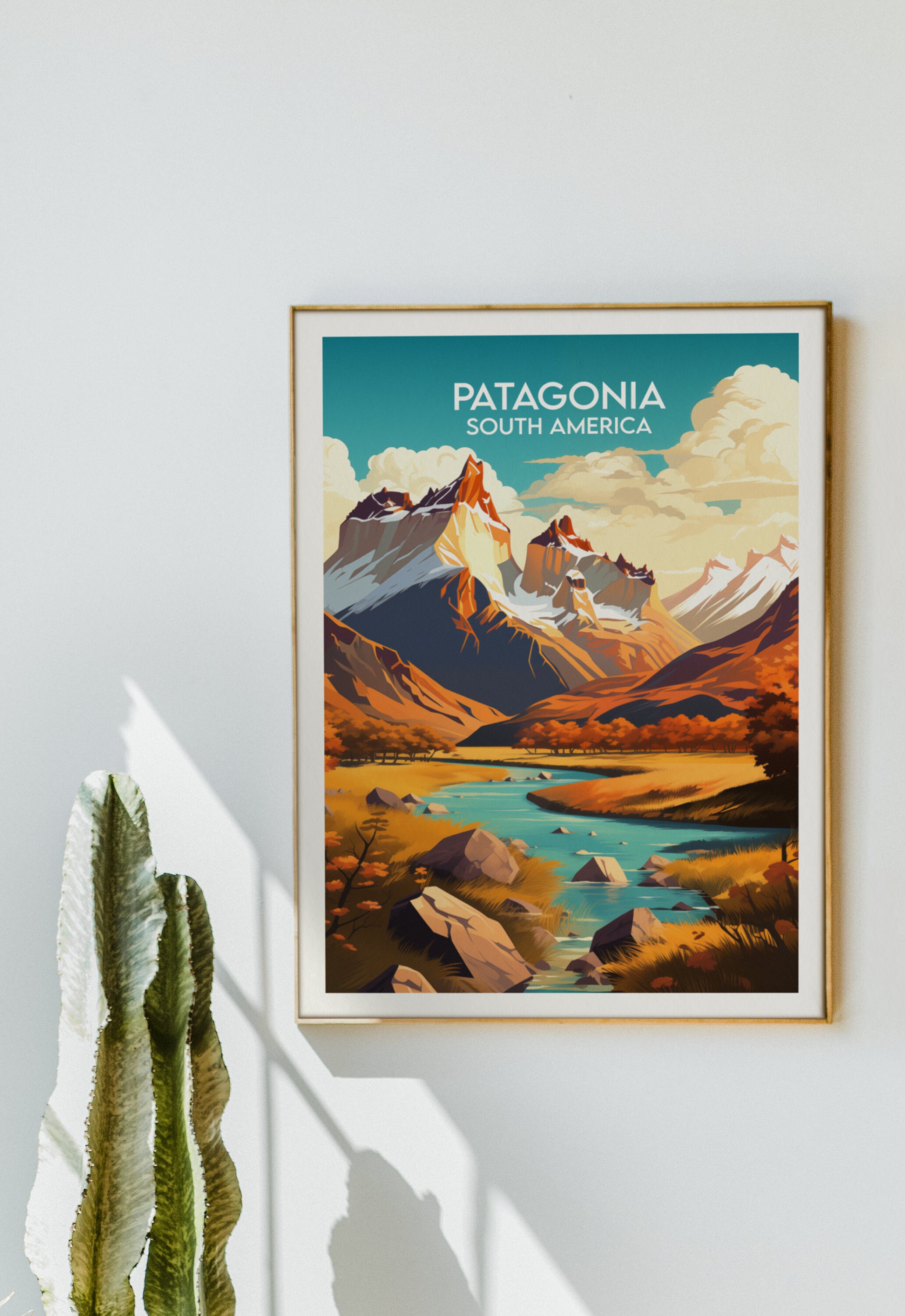 Patagonia Travel Print - South America Poster - Custom