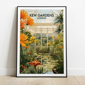 Kew Gardens Reise-Druck - London Poster - Individuell personalisiertes Hochzeit Geburtstagsgeschenk