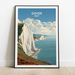 Dover Travel Print - Kent Poster - Custom Personalised Wedding Birthday Gift