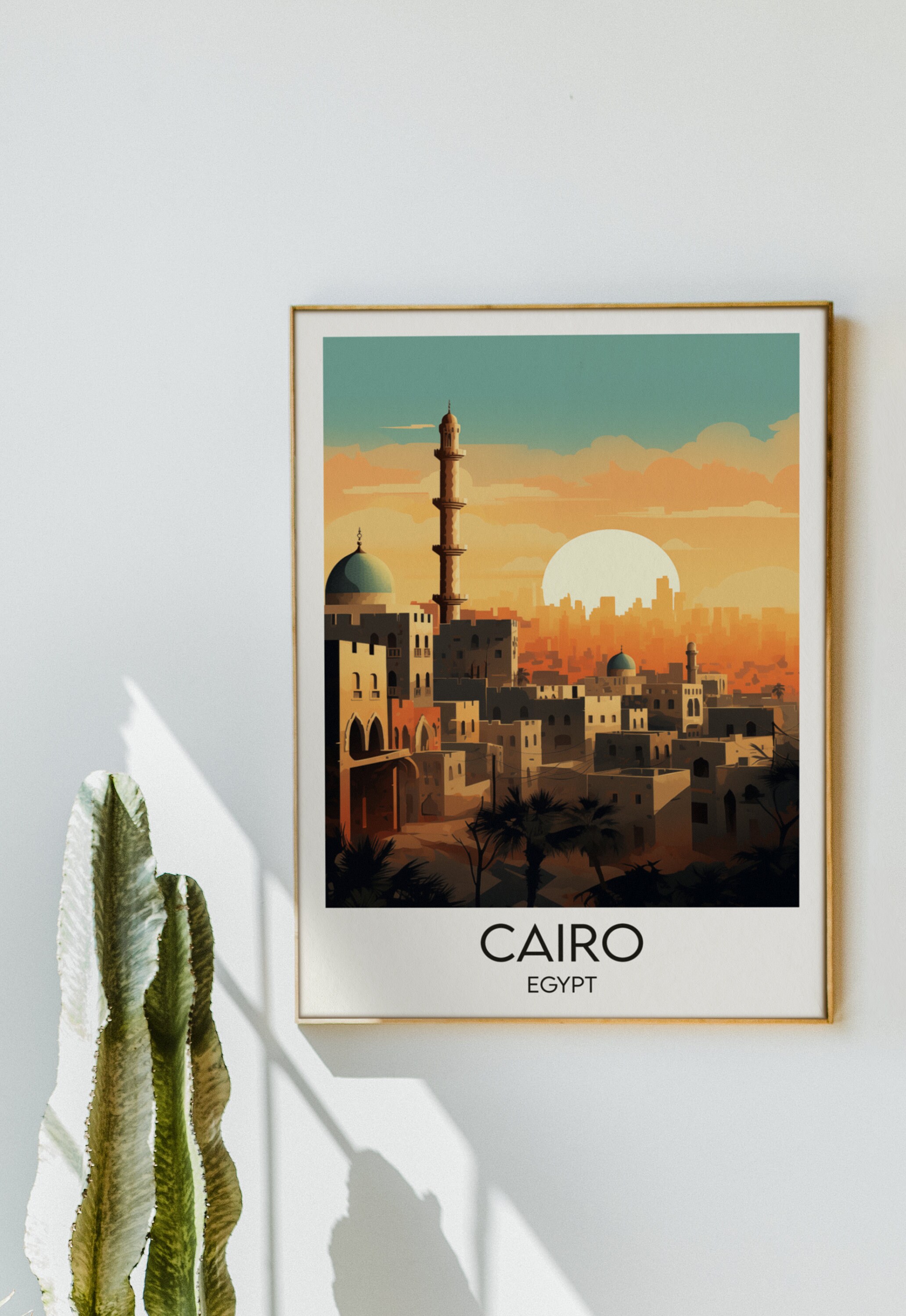 Cairo Travel Print - Egypt Poster - Custom Personalised Wedding ...