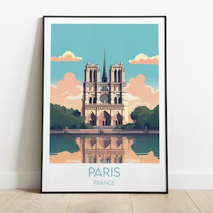 Paris Travel Print - France Poster - Custom Personalised Wedding Birthday Gift