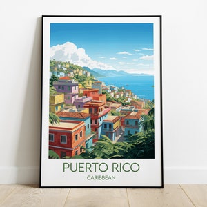Puerto Rico Reise - Karibik Poster - Individuell personalisiertes Hochzeit Geburtstagsgeschenk