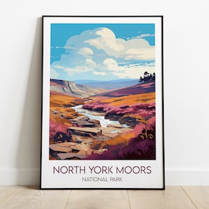 North York Moors National Park Travel Print - England UK Poster - Custom Personalised Wedding Birthday Gift