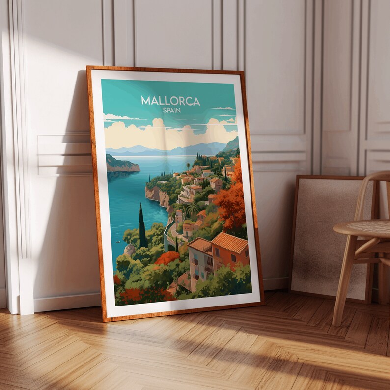 Mayorca Print Mallorca Print - Spain Poster - Custom Personalised Wedding Birthday ...