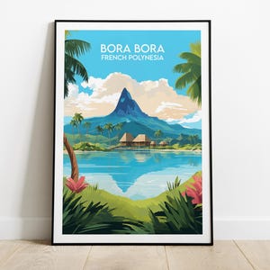Bora Bora Reise-Druck - Französisch-Polynesien Poster - Individuell personalisiertes Hochzeit Geburtstagsgeschenk